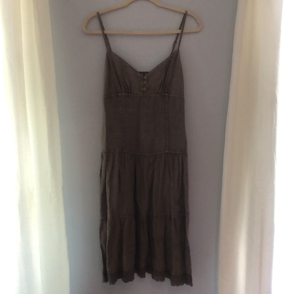 Brown strapped dress - Picture 4 of 4